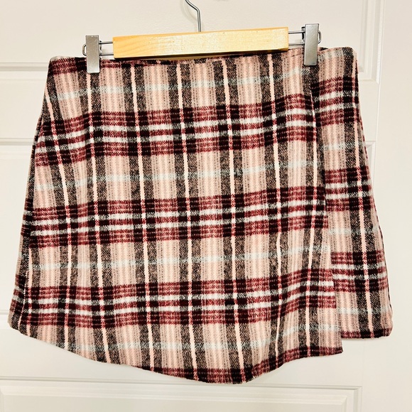 Plaid Pink and Gray Women's Skort - Picture 2 of 8